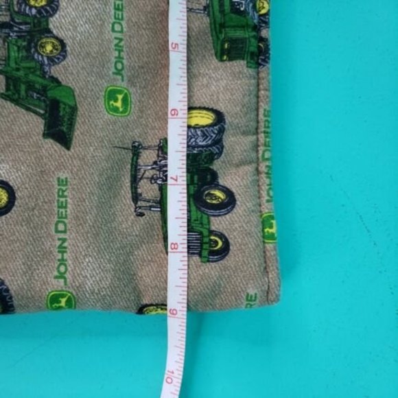 Handmade John Deere Tractor Travel Hanging Bag Green & White Polka Dot Accents - Picture 6 of 7